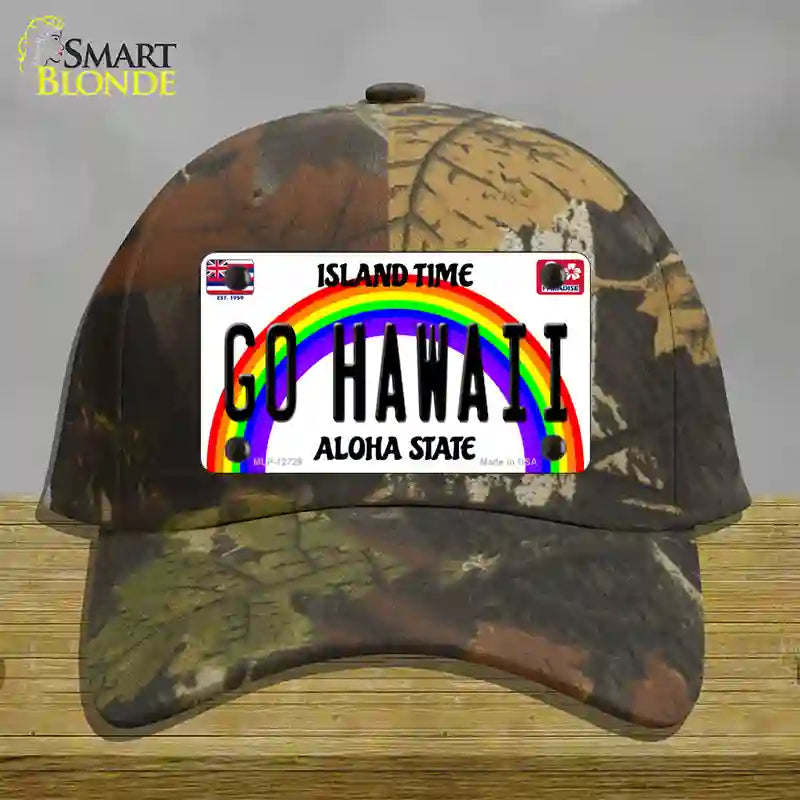 Go Hawaii Novelty License Plate Hat Cotton / Camoflauge