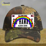 Go Hawaii Novelty License Plate Hat Cotton / Camoflauge