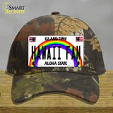 Hawaii Fan Novelty License Plate Hat Cotton / Camoflauge