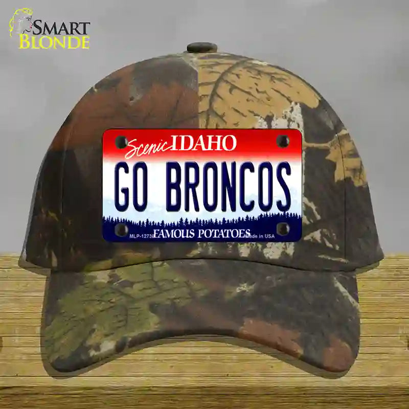 Go Broncos Novelty License Plate Hat Cotton / Camoflauge