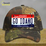 Go Idaho Novelty License Plate Hat Cotton / Camoflauge