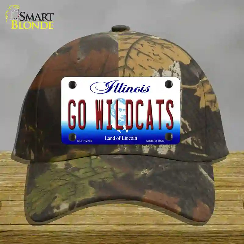 Go Wildcats Illinois Novelty License Plate Hat Cotton / Camoflauge