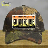 Go Notre Dame Novelty License Plate Hat Tag Cotton / Camoflauge