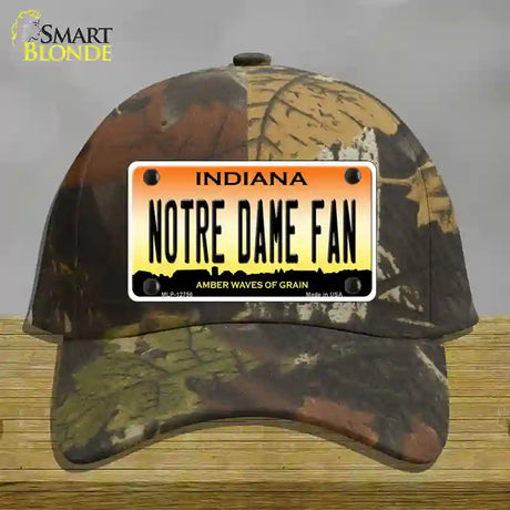 Notre Dame Fan Novelty License Plate Hat Tag Cotton / Camoflauge