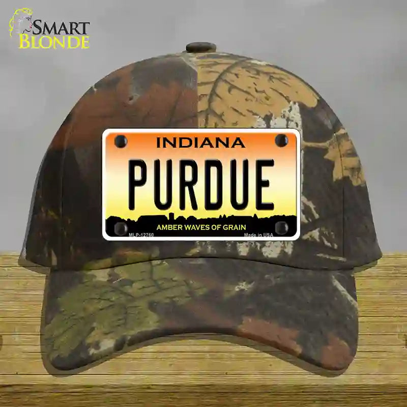 Purdue Novelty License Plate Hat Tag Cotton / Camoflauge