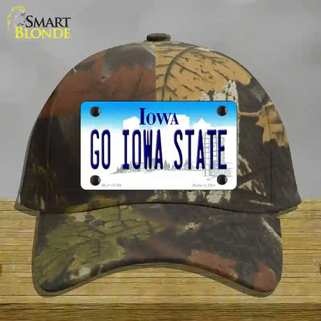 Go Iowa State Novelty License Plate Hat Tag Cotton / Camoflauge