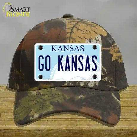 Go Kansas Novelty License Plate Hat Tag Cotton / Camoflauge