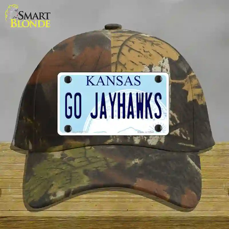 Go Jayhawks Novelty License Plate Hat Tag Cotton / Camoflauge