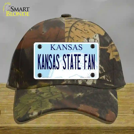 Kansas State Fan Novelty License Plate Hat Tag Cotton / Camoflauge