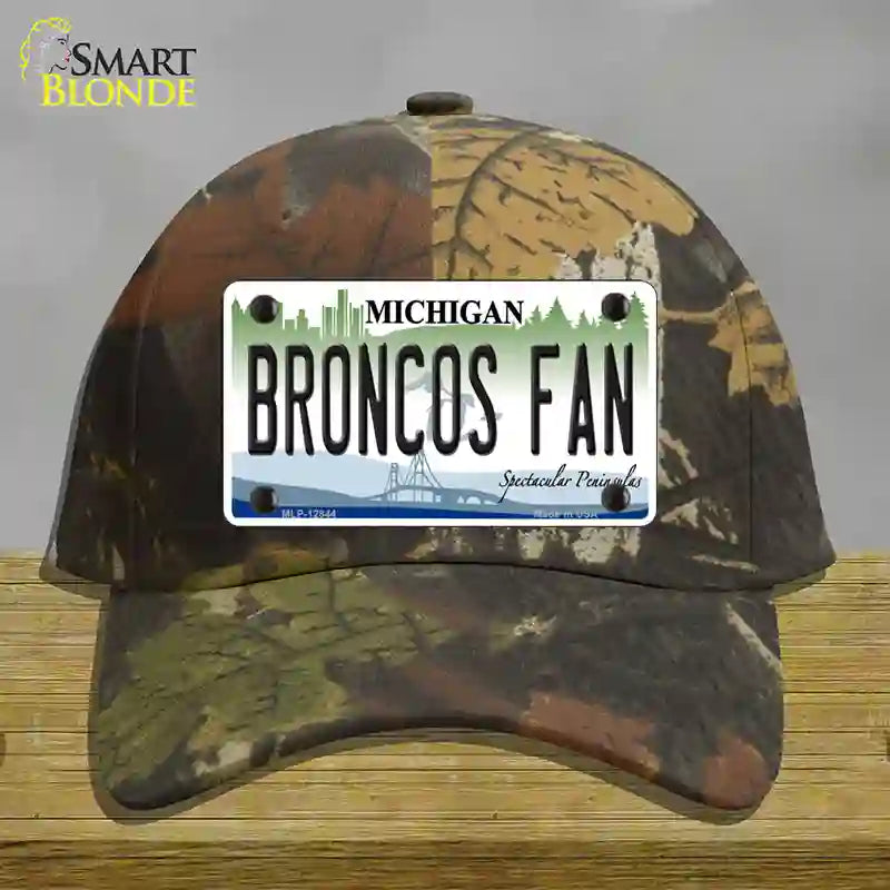 Broncos Fan Michigan Novelty License Plate Hat Cotton / Camoflauge