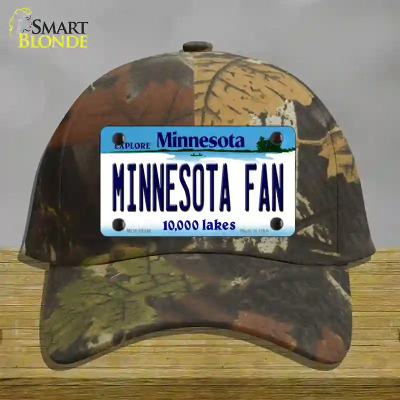 Minnesota Fan Novelty License Plate Hat Cotton / Camoflauge