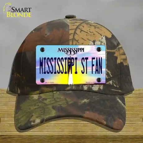 Mississippi State Fan Novelty License Plate Hat Cotton / Camoflauge