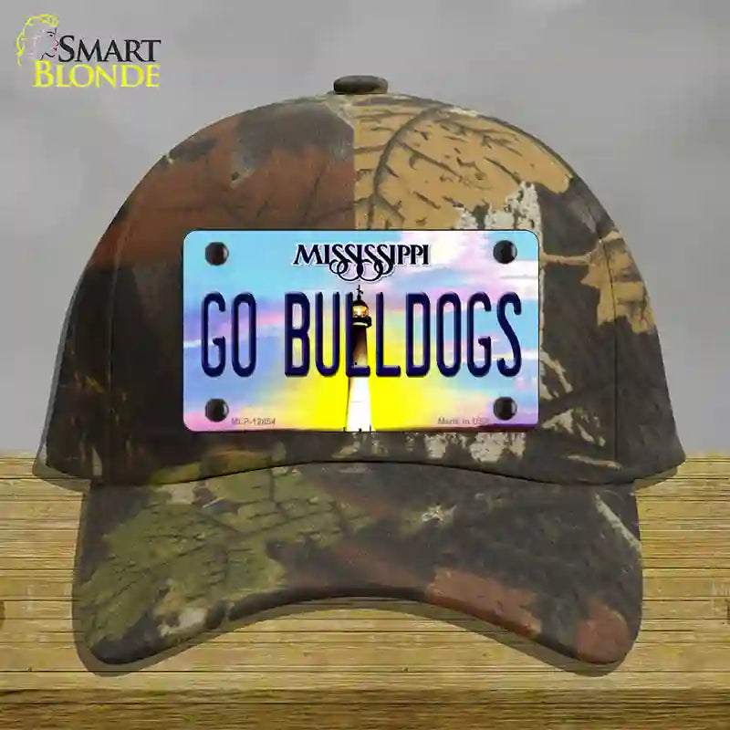 Go Bulldogs Mississippi Novelty License Plate Hat Cotton / Camoflauge