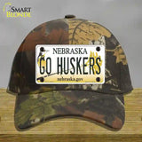 Go Huskers Novelty License Plate Hat Cotton / Camoflauge