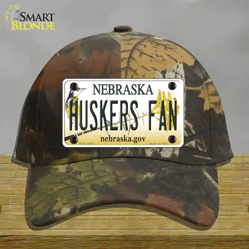 Huskers Fan Novelty License Plate Hat Cotton / Camoflauge