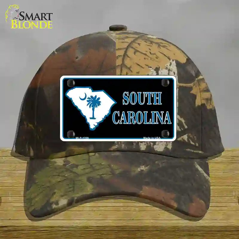 South Carolina Flag Novelty License Plate Hat Cotton / Camoflauge