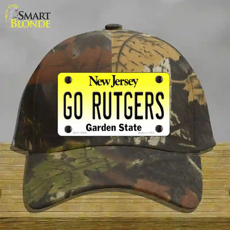 Go Rutgers Novelty License Plate Hat Cotton / Camoflauge