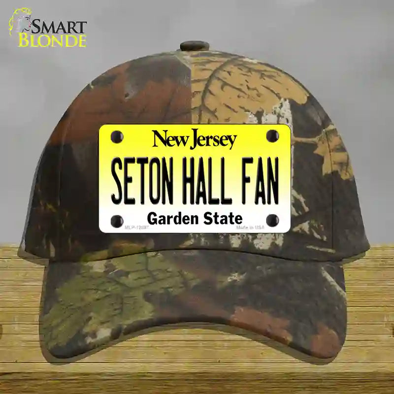 Seton Hall Fan Novelty License Plate Hat Cotton / Camoflauge