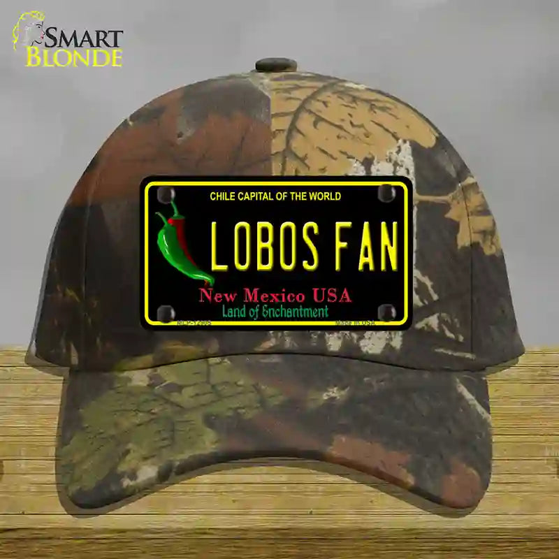 Lobos Fan Novelty License Plate Hat Cotton / Camoflauge