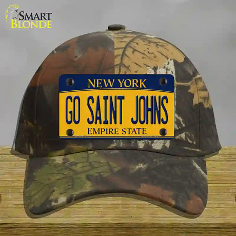 Go Saint Johns Novelty License Plate Hat Cotton / Camoflauge