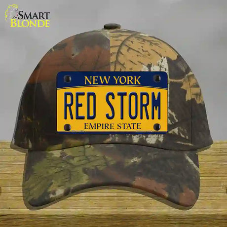 Red Storm Novelty License Plate Hat Cotton / Camoflauge