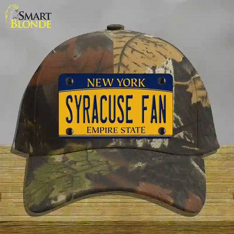 Syracuse Fan Novelty License Plate Hat Cotton / Camoflauge