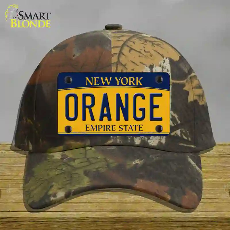 Orange Novelty License Plate Hat Cotton / Camoflauge