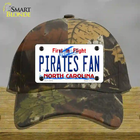 Pirates Fan North Carolina Novelty License Plate Hat Cotton / Camoflauge