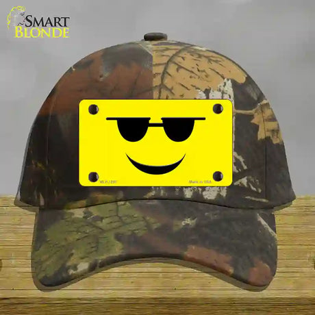 Sunglasses Cool Smiley Novelty License Plate Hat Cotton / Camoflauge