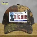 Go Oklahoma Novelty License Plate Hat Cotton / Camoflauge