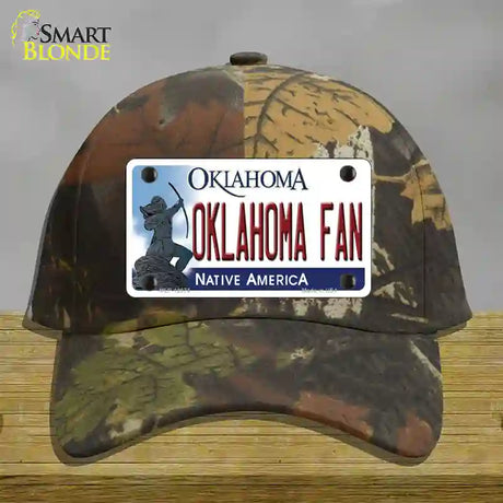 Oklahoma Fan Novelty License Plate Hat Cotton / Camoflauge