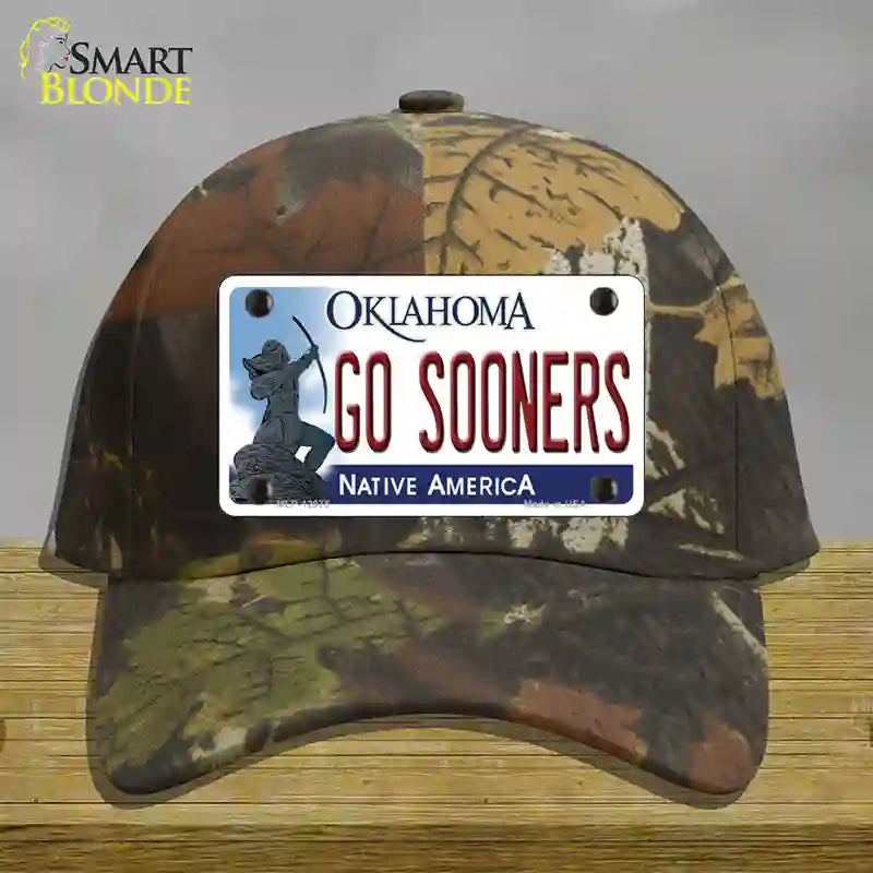 Go Sooners Novelty License Plate Hat Cotton / Camoflauge