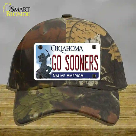 Go Sooners Novelty License Plate Hat Cotton / Camoflauge