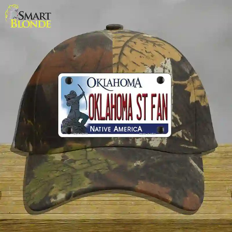 Oklahoma State Fan Novelty License Plate Hat Cotton / Camoflauge