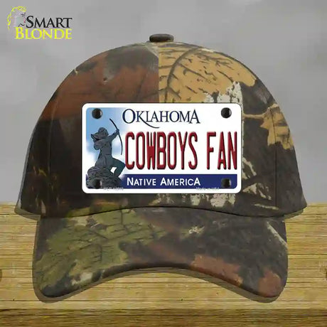 Cowboys Fan Novelty License Plate Hat Cotton / Camoflauge