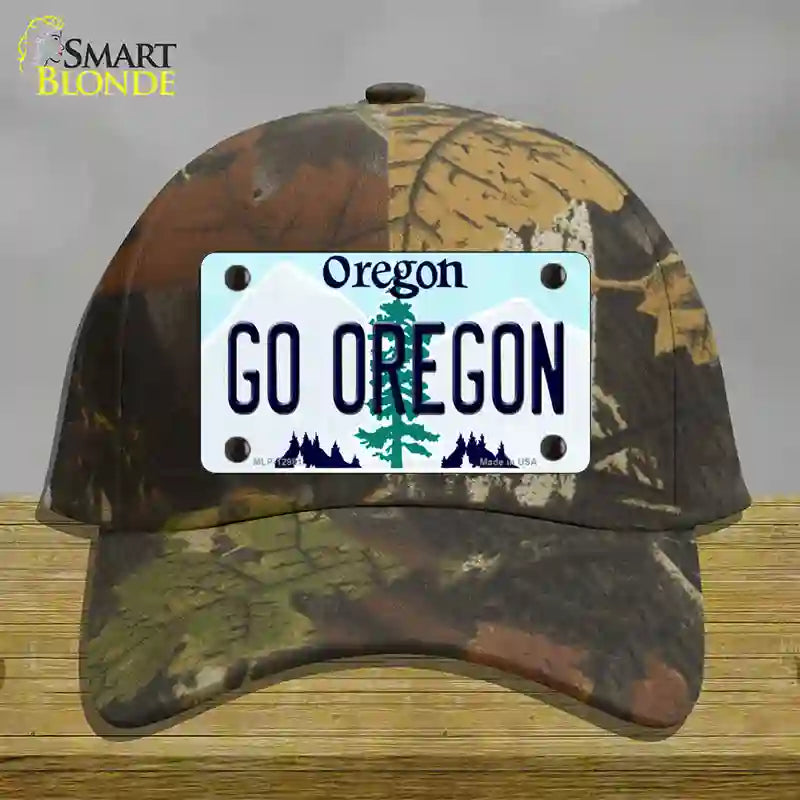 Go Oregon Novelty License Plate Hat Cotton / Camoflauge