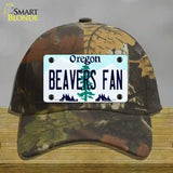 Beavers Fan Novelty License Plate Hat Cotton / Camoflauge