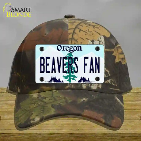 Beavers Fan Novelty License Plate Hat Cotton / Camoflauge