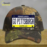 Go Pittsburgh Novelty License Plate Hat Cotton / Camoflauge