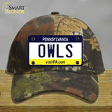 Owls Novelty License Plate Hat Cotton / Camoflauge