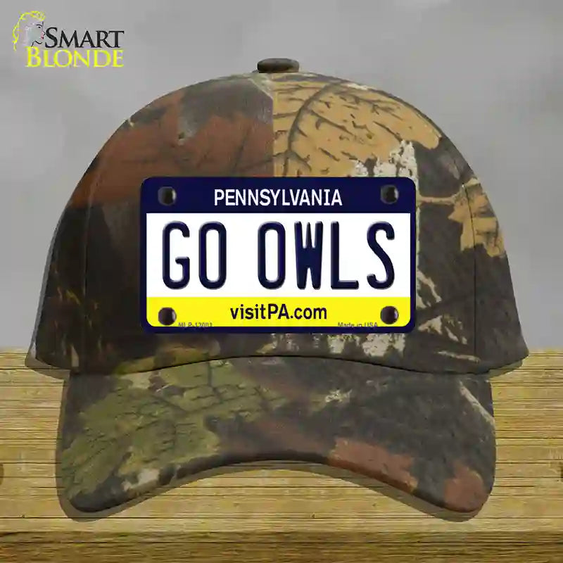 Go Owls Novelty License Plate Hat Cotton / Camoflauge