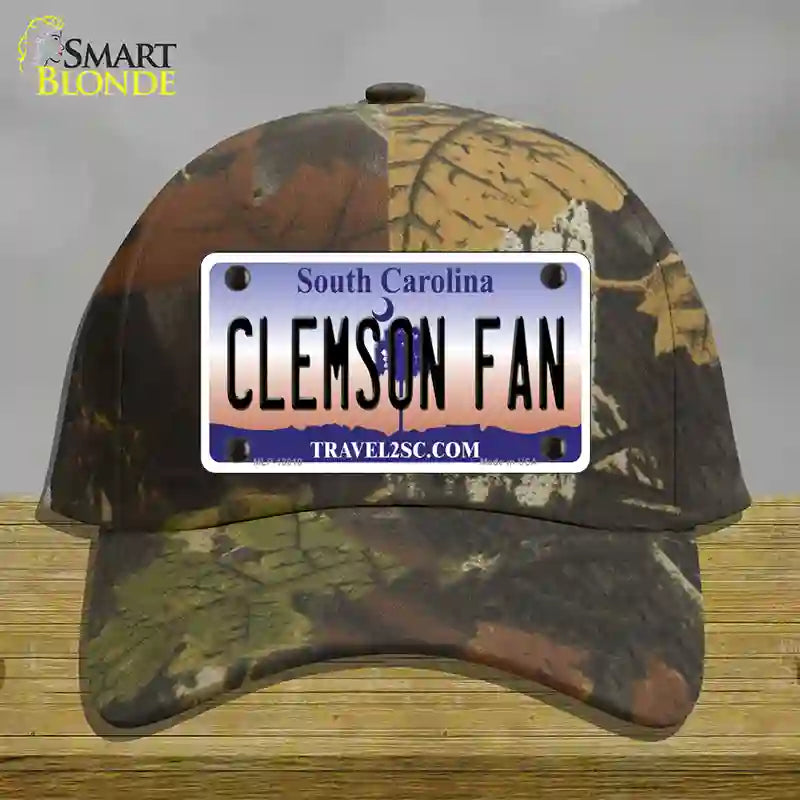 Clemson Fan Novelty License Plate Hat Cotton / Camoflauge