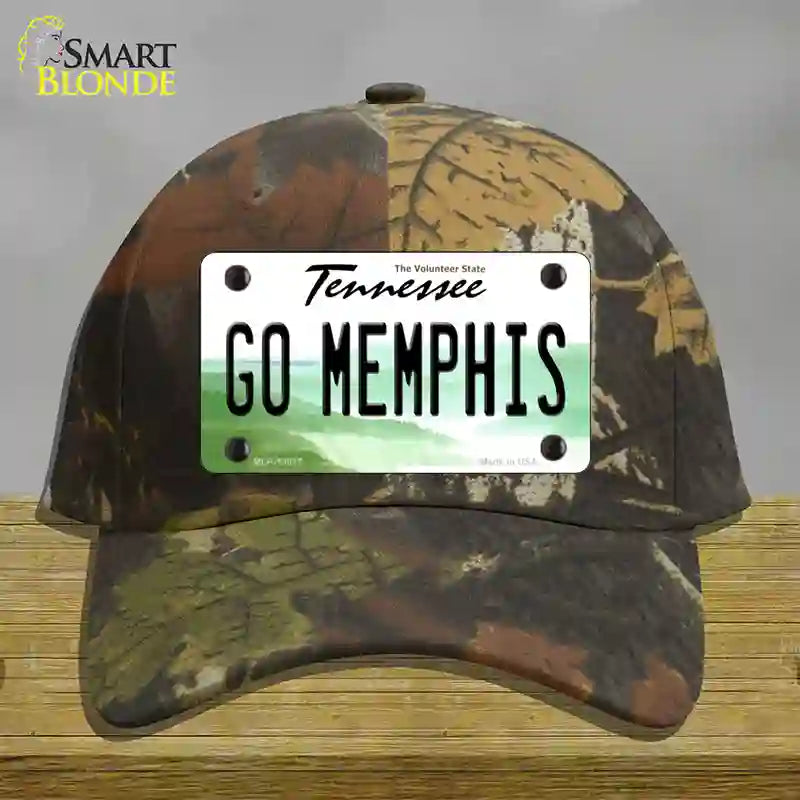 Go Memphis Novelty License Plate Hat Cotton / Camoflauge