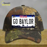 Go Baylor Novelty License Plate Hat Cotton / Camoflauge