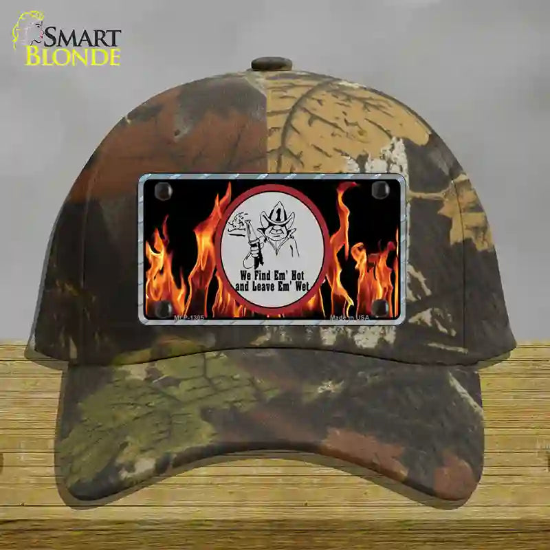 Find Hot Leave Wet Firefighter Novelty License Plate Hat Cotton / Camoflauge