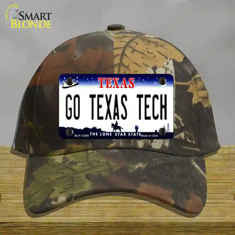 Go Texas Tech Novelty License Plate Hat Cotton / Camoflauge