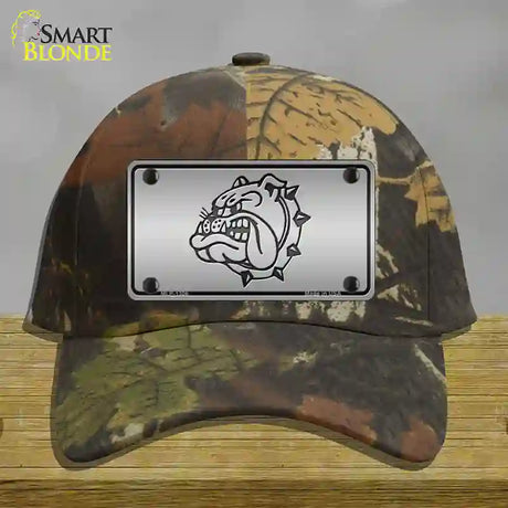 Bulldog Novelty License Plate Hat Cotton / Camoflauge