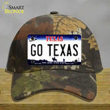 Go Texas Novelty License Plate Hat Cotton / Camoflauge