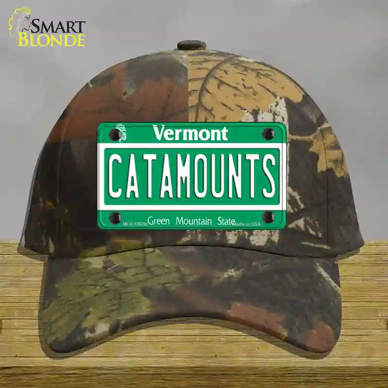 Catamounts Novelty License Plate Hat Cotton / Camoflauge