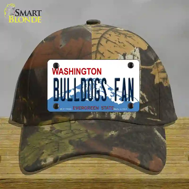 Bulldogs Fan Washington Novelty License Plate Hat Cotton / Camoflauge